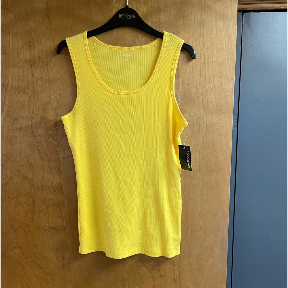Kim Rogers Yellow Tank Top NWT - Picture 1 of 7
